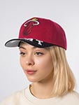 Бейсболка MITCHELL NESS арт. HP10368-MHERED1 Miami Heat NBA (бордовый / черный)